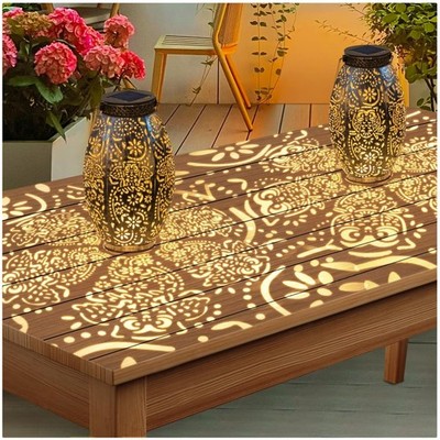 Large Decorative Outdoor Owl Lanterns - Antique Bronze