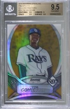 2010 Bowman Sterling Prospects Gold Refractor 49/50 Tim Beckham BGS 9.5 0s3