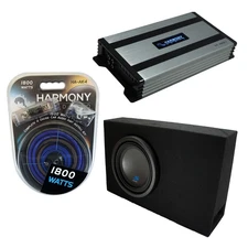 Universal Regular Standard Cab Alpine S-W10D4 Ported 10 Sub Box & HA-A800.1 Amp