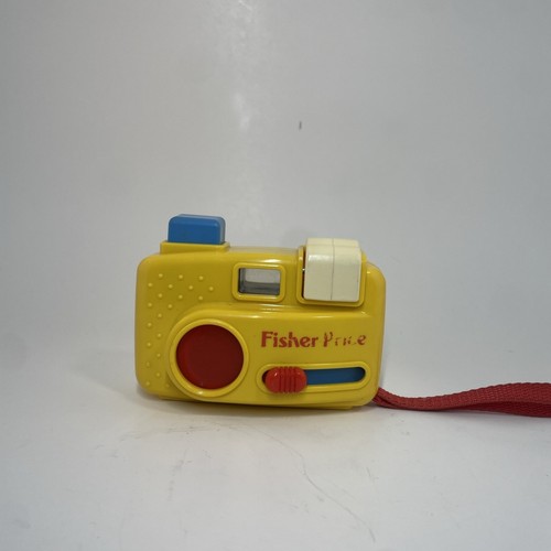 Fisher Price Yellow Pretend Play Toy Camera with Red Strap