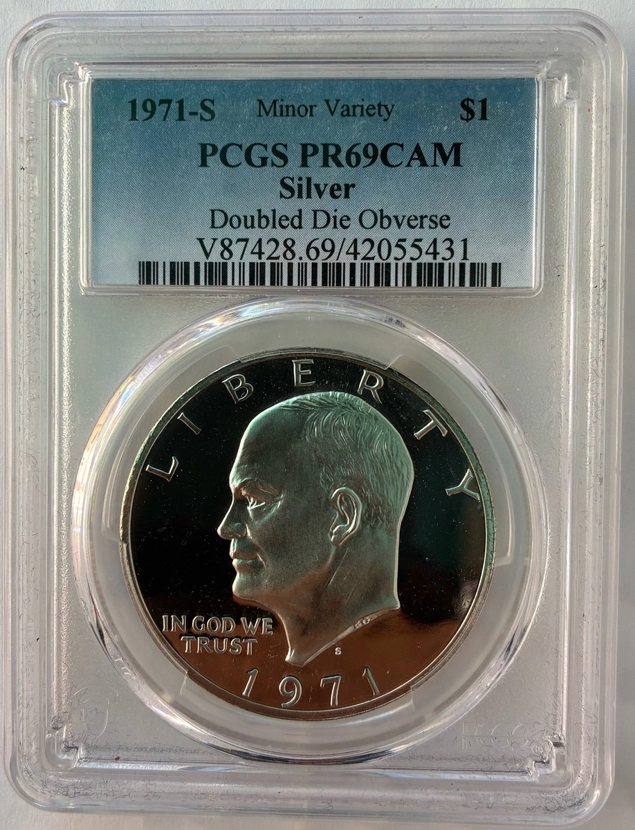 PCGS Certified PR 69 Graded 1971 Eisenhower Dollars (1971-1978
