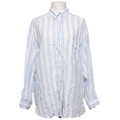 H&M, Hemd, Größe: S, Blau/Weiß, Leinen, Streifen, Damen #VcI
