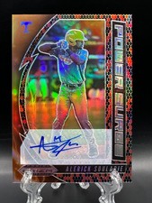 Alerick Soularie 2020 Panini Prizm Draft Picks Power Surge Auto Snake Skin /15