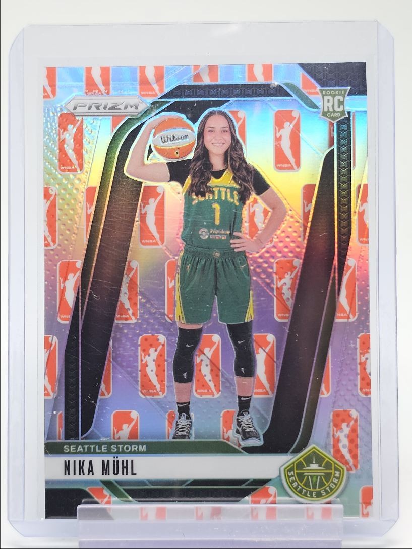 NIKA MUHL 2024-25 PANINI PRIZM WNBA ROOKIE WNBA LOGO SILVER #146 RC Q3704