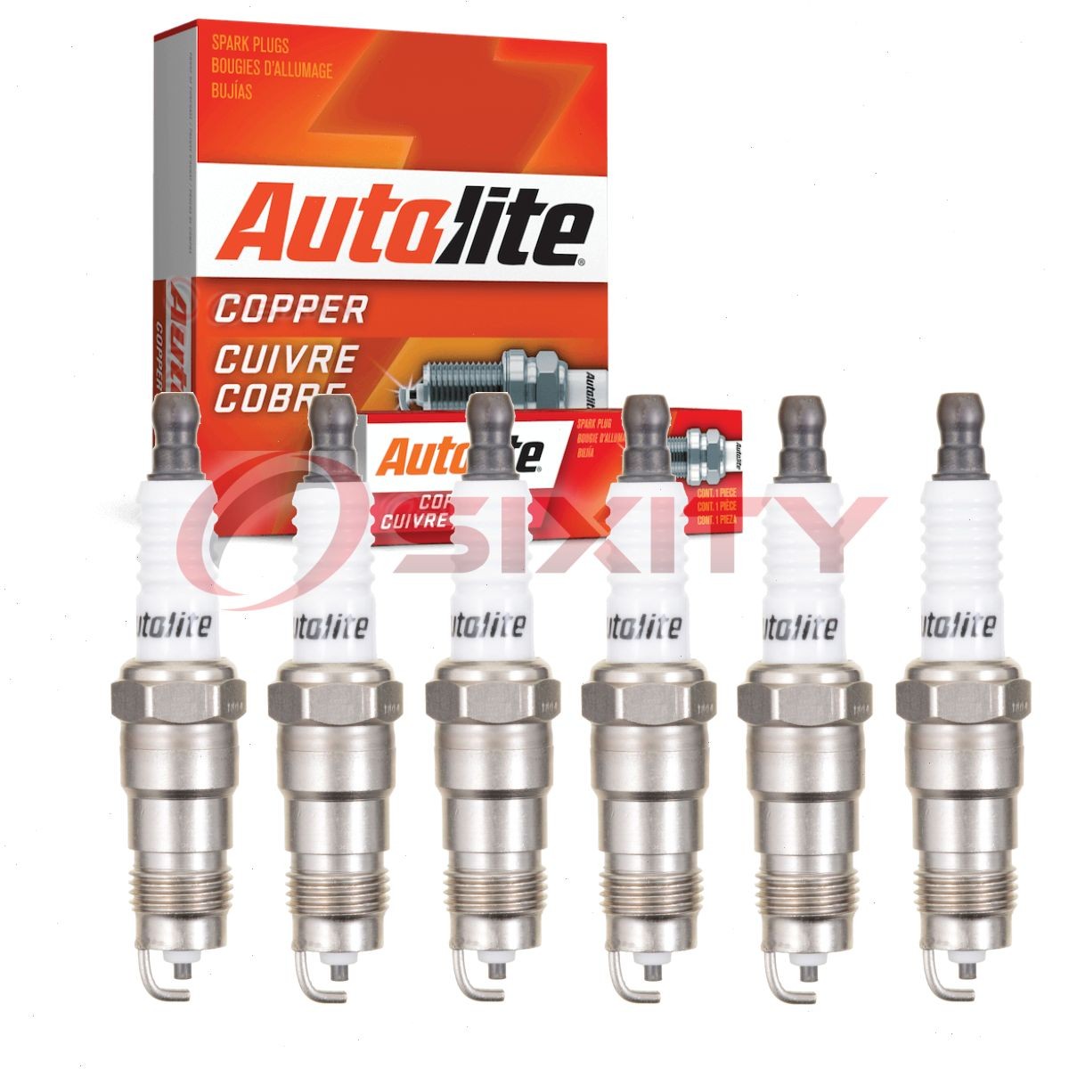 6 pc Autolite Copper Core Spark Plugs for 1984-1986 Ford Mustang 3.8L V6 mn
