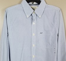 ABERCROMBIE FITCH MENS BUTTON UP SHIRT BLUE WHITE LONG SLEEVE NEW SIZE SMALL