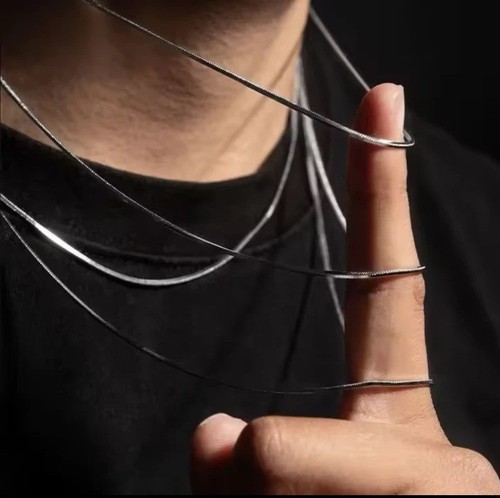 925 Sterling Silver Necklace Chain Woman Men Multiple Sizes And Shapes Uk Stock - Picture 9 of 86