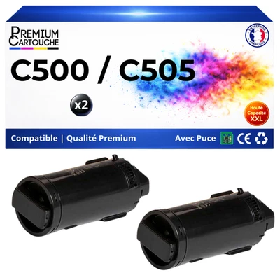 Pack 2 Toners compatible pour Xerox 106R03876 500 505 Noir - Photo 1/4