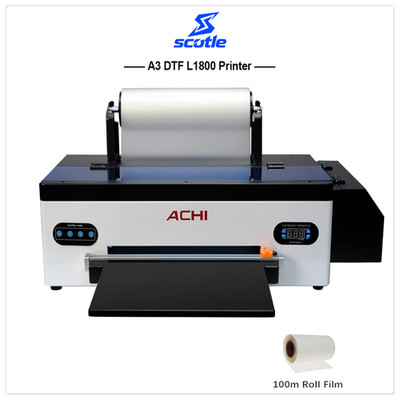 ACHI A3 DTF Printer EPSON L1800 + Roll Film Heat Transfer Printer T-Shirt