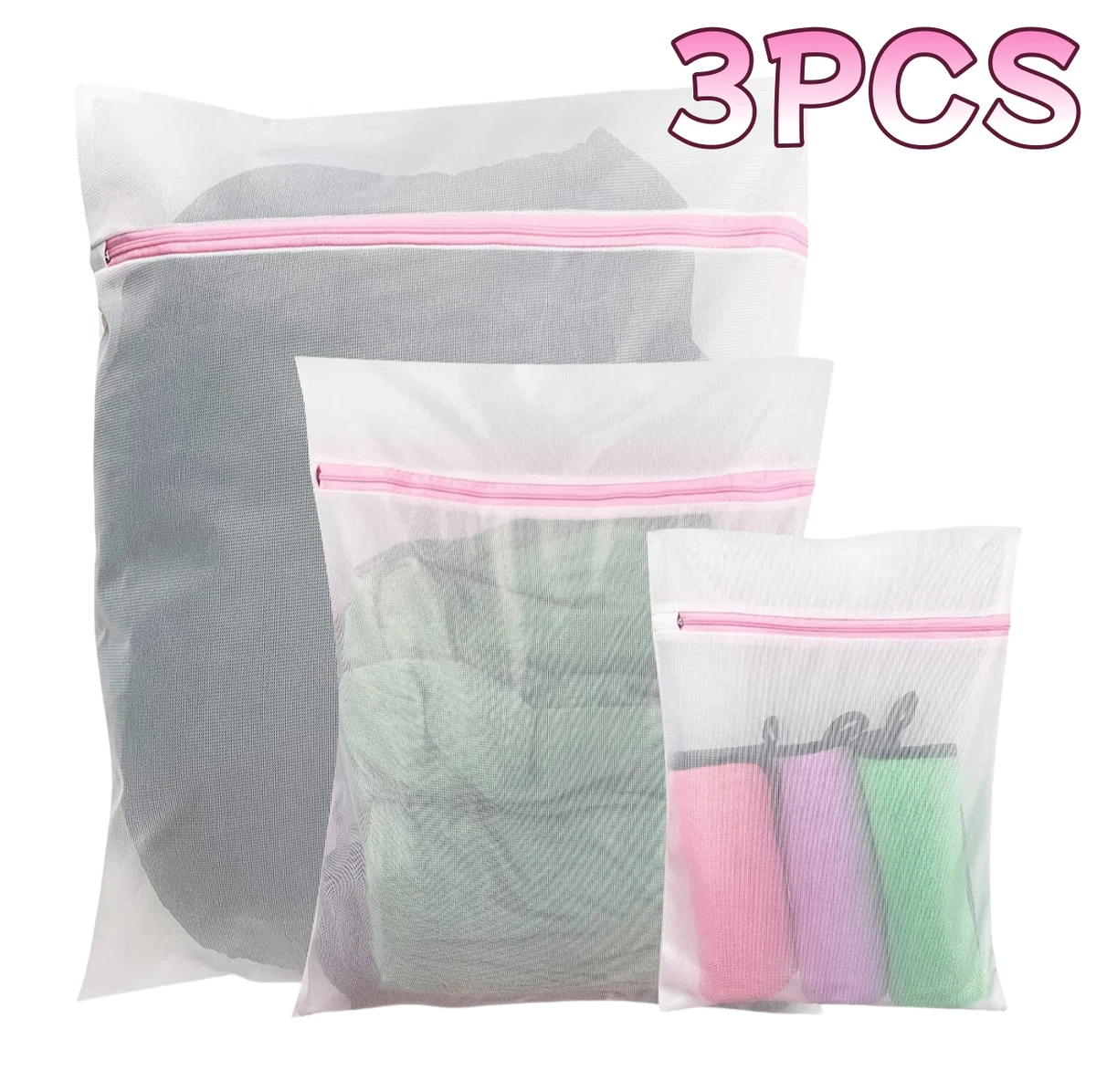 Bolsa De Lavandería De Malla, Bolsa De Lavado De Ropa Iclean Con Cremallera De Alta Calidad, Protector De Lavadora Para Prendas Delicadas, Lavadora, Estudiantes Universitarios, Viajes, Ropa De Bebé