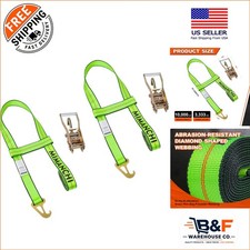 Efficient Heavy-duty Wheel Lift Straps With Side Hooks 2-pack For Tow Trucks