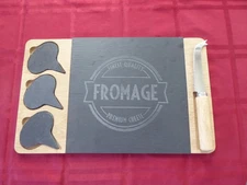 Alpina Bamboo Slate 6pcs Set Cheese Chopping Board