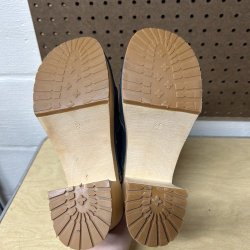 Zapatos sin cordones suecos Hasbeens de madera con tacón de mula talla 38 para mujer - Imagen 8 de 9