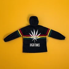 WACKO MARIA Anorak Parka “HIGH TIMES” Nylon Jacket M Polyester BLK Rasta. Japan