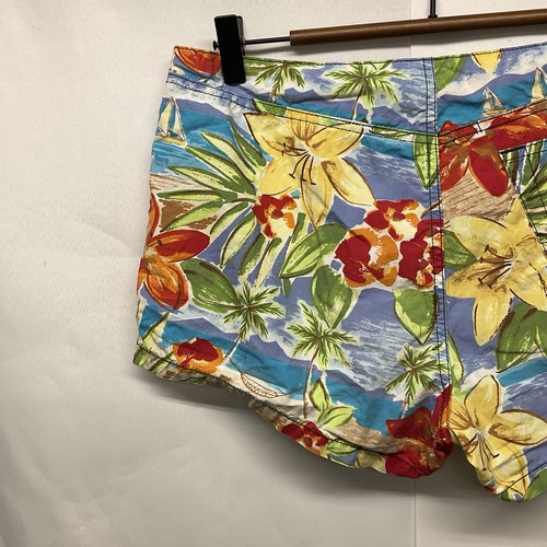 VTG Tommy Hilfiger Y2K Tropical Print Short Size 9 2000s Beach Vacation Festival - Picture 8 of 12
