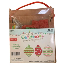 Christmas Ornament Foam Kit Makes 24 Red, green and whiteUp to 4.35”560 pc