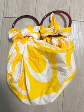 Japanese bag yellow and white stripes