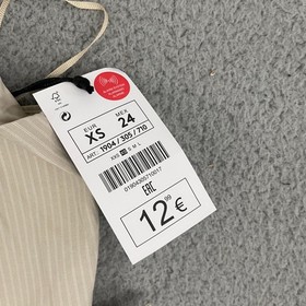 NWT Lefties Corset Women Xs Tan Pin Striped Buckle Croppped