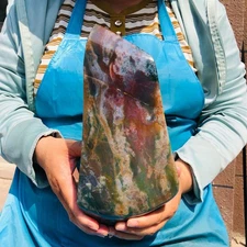 8.58LB Natural Marine jasper quartz crystal free form mineral specimen Healing