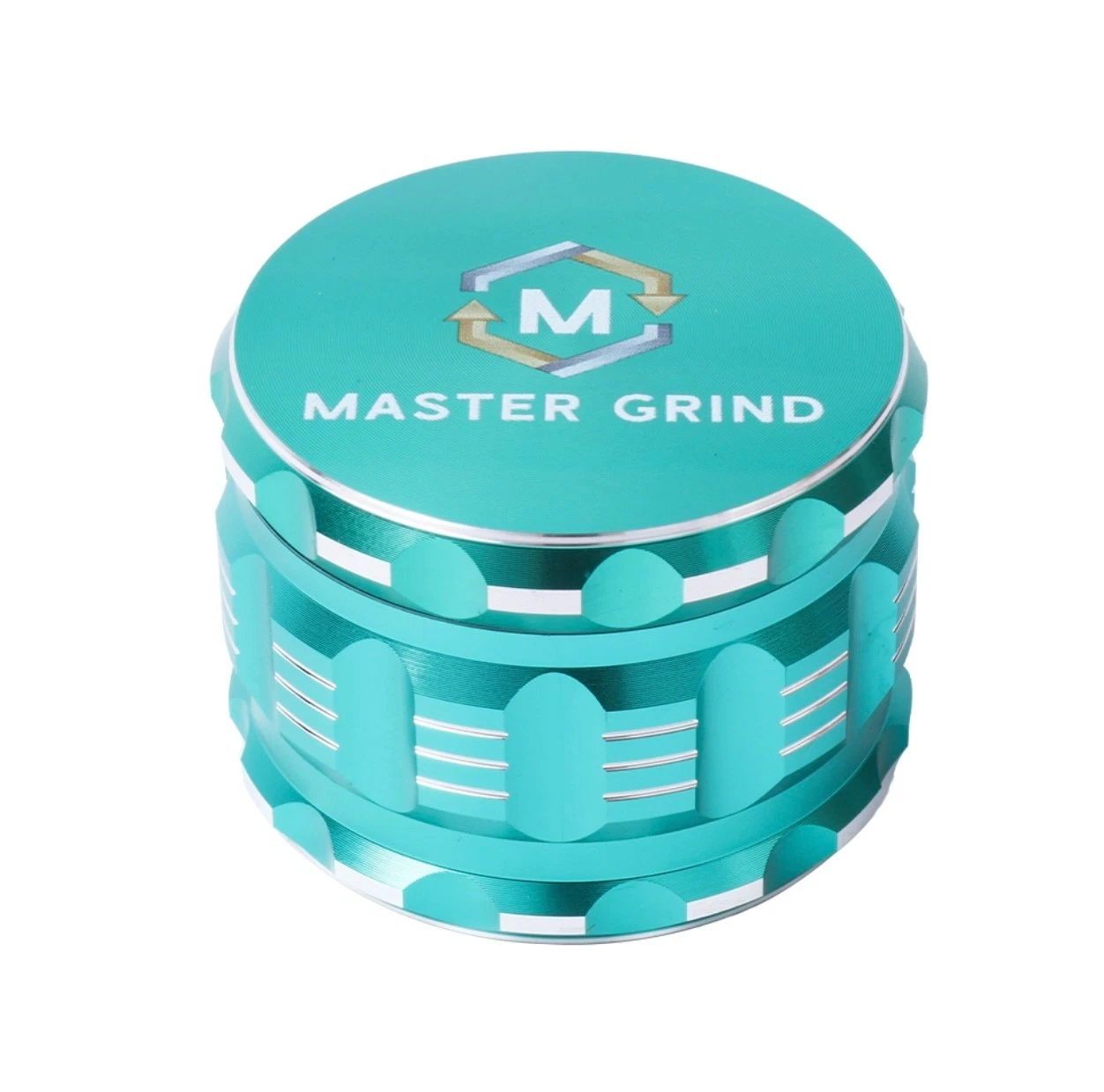 MASTER GRIND Spice Grinder 2.5 " 4pc Crusher Aluminum Grinder W/ Scraper + Brush