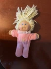 Vintage Cabbage Patch Girl Cloth Doll 5 Inch Pink One Piece Outfit 1995