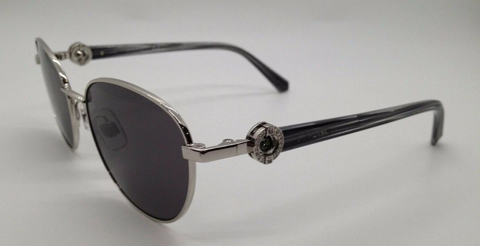 Очки солнцезащитные Swarovski SK 205 серебристые 16A металлическая оправа 57-17-140 кошачий глаз SW205 0205 - Изображение 2 из 4