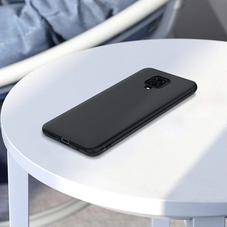 COVER CUSTODIA + PELLICOLA VETRO TEMPERATO PER XIAOMI REDMI NOTE 9 PRO NERO  - Immagine 2 di 4