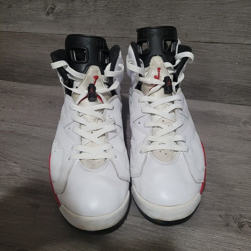 Jordan VI 6 Retro White Varsity Red Mens Size 12 Bulls 384664-102 Chicago - Picture 2 of 6