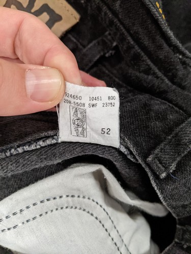 Vintage 1980s Lee Riders Black Jeans 34x30 (Fits 31x30) USA 80s Union Made Denim - Picture 11 of 12