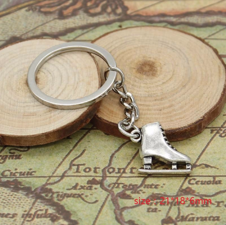 Portachiavi Per Pattini A Rotelle Ciondolo Portachiavi Per Pattinaggio Ciondolo Per Borsa Decorazione Regali Anello Sfuso Pattini Di Velocà - Foto 2