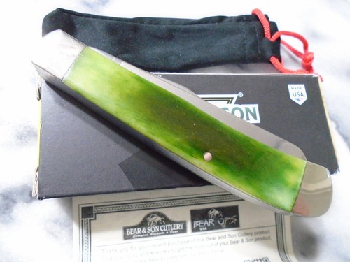 Bear & Son Christmas Trapper 2 Blade Pocket Knife Smooth Bone GSMB54C22 USA New - Picture 10 of 10