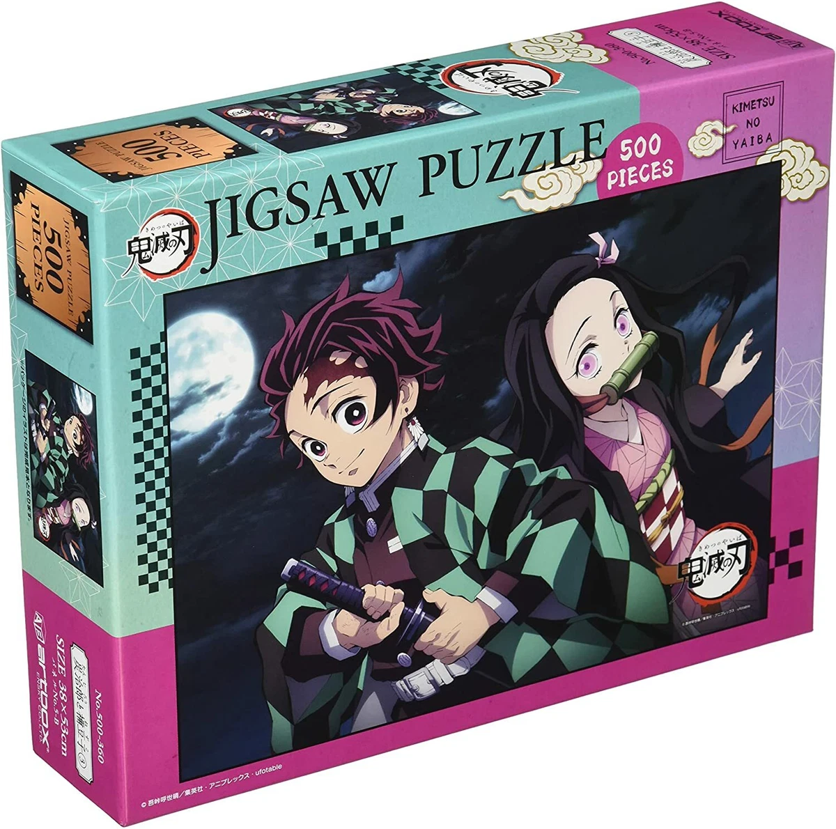 500 Pièces Puzzle,Anime Demon Slayer,Puzzle En Carton,Adulte