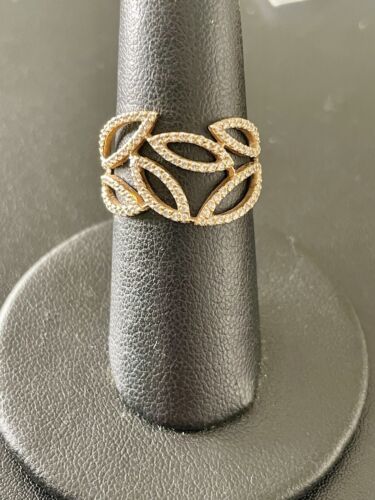 18kt Yellow Gold CZ Ring. Size 8(S54)