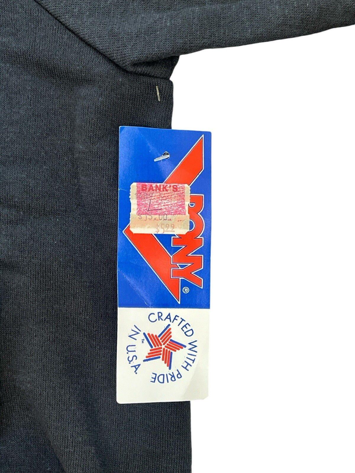 felpa girocollo pony vintage uomo taglia large fondo di magazzino nuova con etichetta anni 80 made in USA