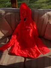 C & A hooded orange zipped rainproof Kagool small nylon