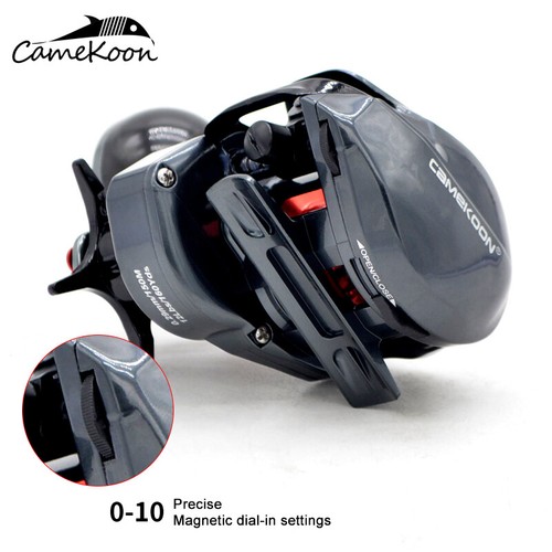 CAMEKOON Saltwater Magnetic Brake Baitcasting Fishing Reel - Light Graphite Body - Picture 14 of 23