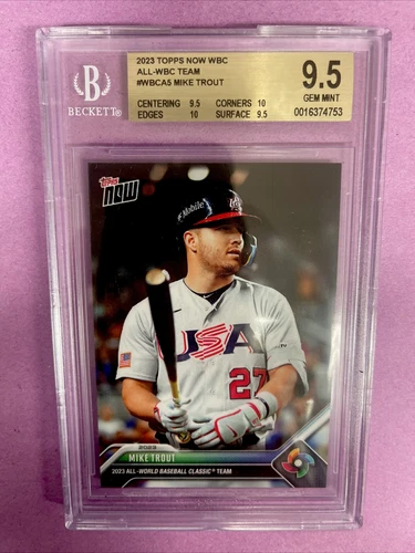 2023 Topps Now Mike Trout #WBCA5 ALL-WBC TEAM BGS 9.5 GEM MT #4753 (BV6)