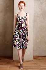 NWT ANTHROPOLOGIE ABSTRACT FLORAL TANK DRESS by TABITHA 8, 10