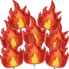 KatchOn Red Fire Balloons for Fire Decorations - 28 Inch Pack of 8 | Flame Ba...