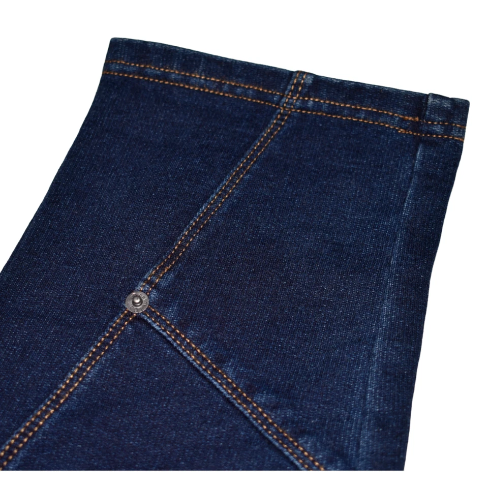 DENIM & CO. NEW $54 Comfy Denim Ankle Jeans Seaming Detail Dark Wash Size 4 - Image 3 of 4