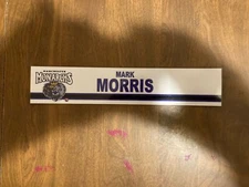 MARK MORRIS Manchester Monarchs Game Used Locker Room Nameplate AHL
