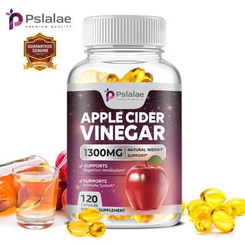 Apple Cider Vinegar 1300mg - Weight Loss, Detox, Fat Burning, Promote Metabolism - Picture 1 of 11
