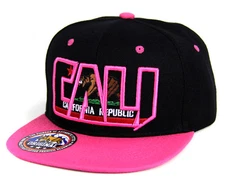 California Republic Hat Cap CALI Classic Bear Snapback Flat Bill Baseball Cap 