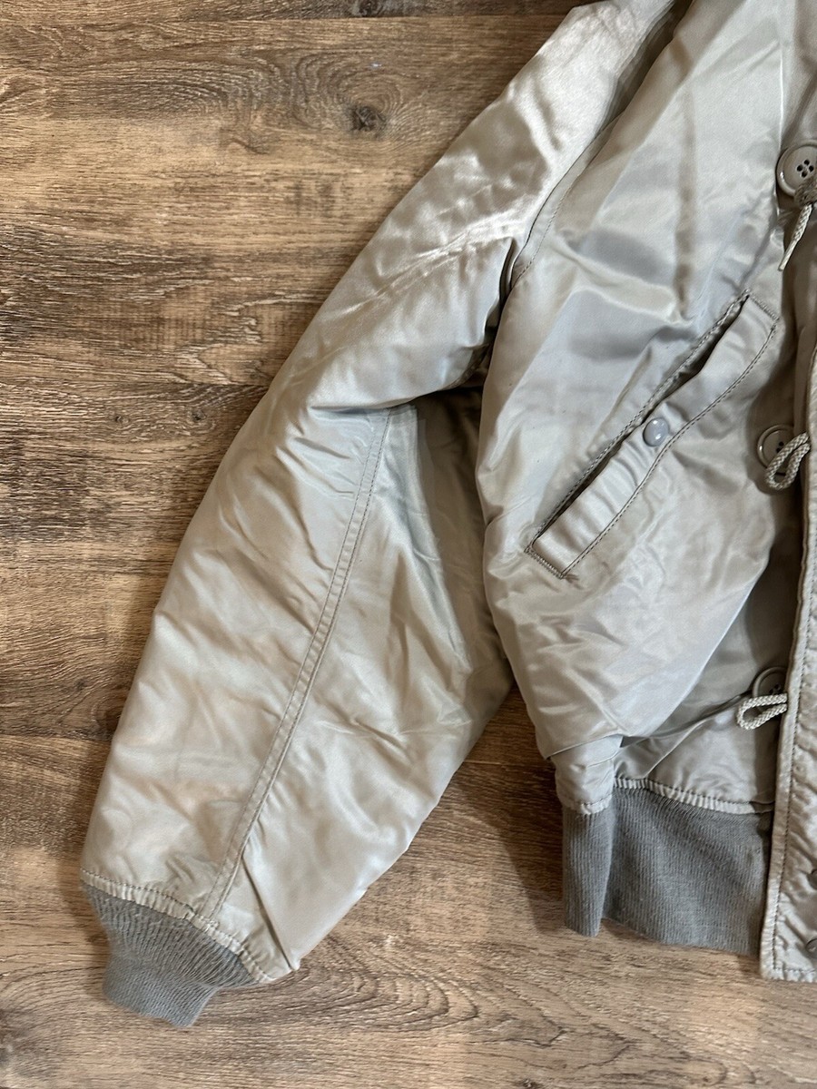 Alpha Industries Bomber Jacket Size M Silver Flying Mans