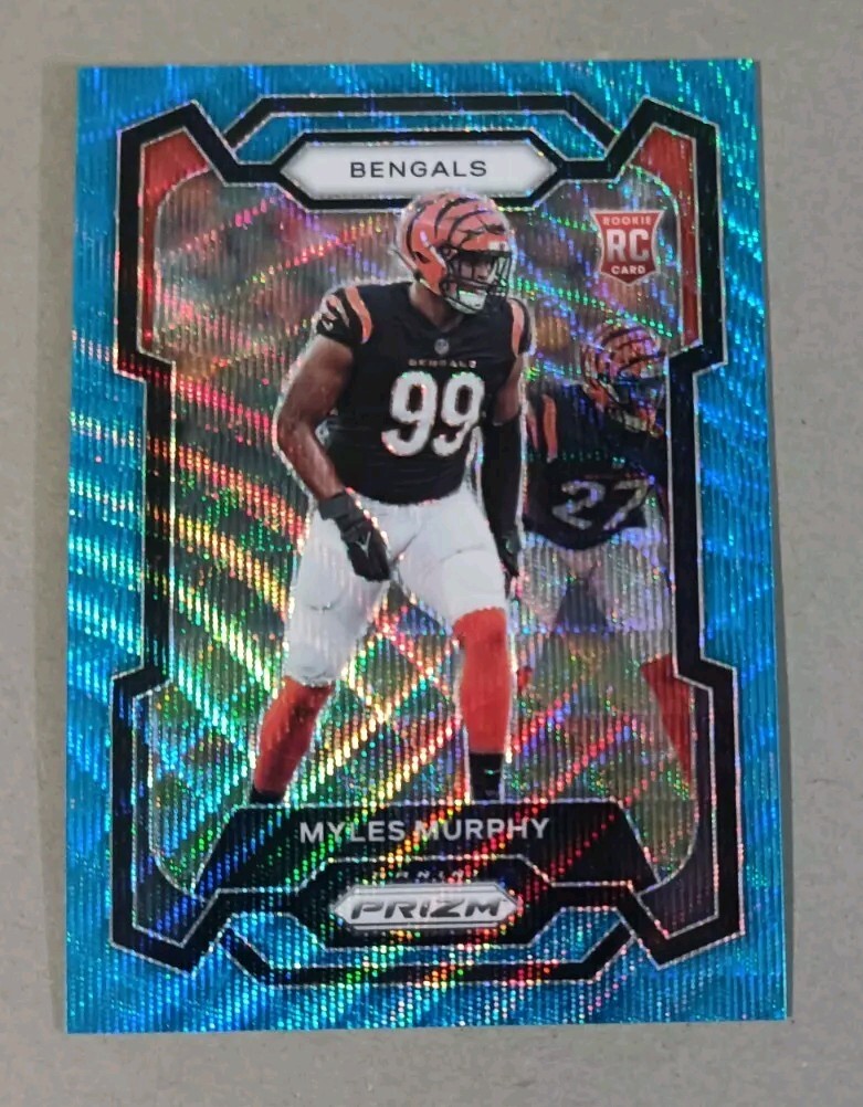 2023 Panini Prizm Myles Murphy Rookie Blue Wave /199 RC #320 Cincinnati Bengals