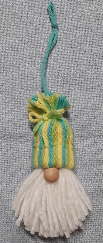 New Handmade Yarn Mini Gnome Christmas Tree Ornament