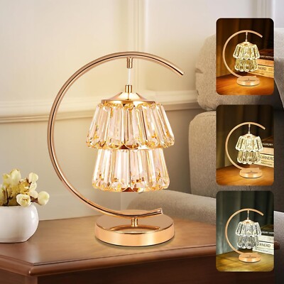 RHEAFON Small Crystal Table Lamp LED Crystal Lamp Colors