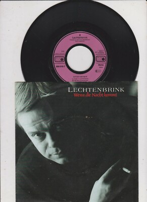 7 '' Single mit Promo  Info - Volker Lechtenbrink  -  wenn die Nacht kommt  