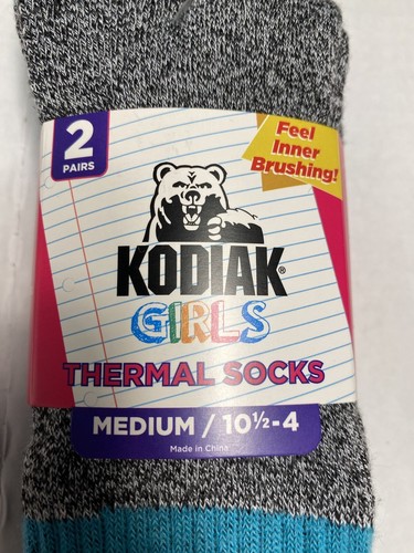 kodiak girls thermal creek socks 2 pairs 1 pack size medium 10.5 - 4 - Picture 2 of 4