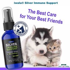 COLLOIDAL SILVER FOR DOG - MEDICATED Heal Soothe Lick Safe, Cats Dogs Love It 